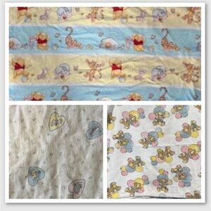 Vintage Baby Receiving Blankets Lot of 3